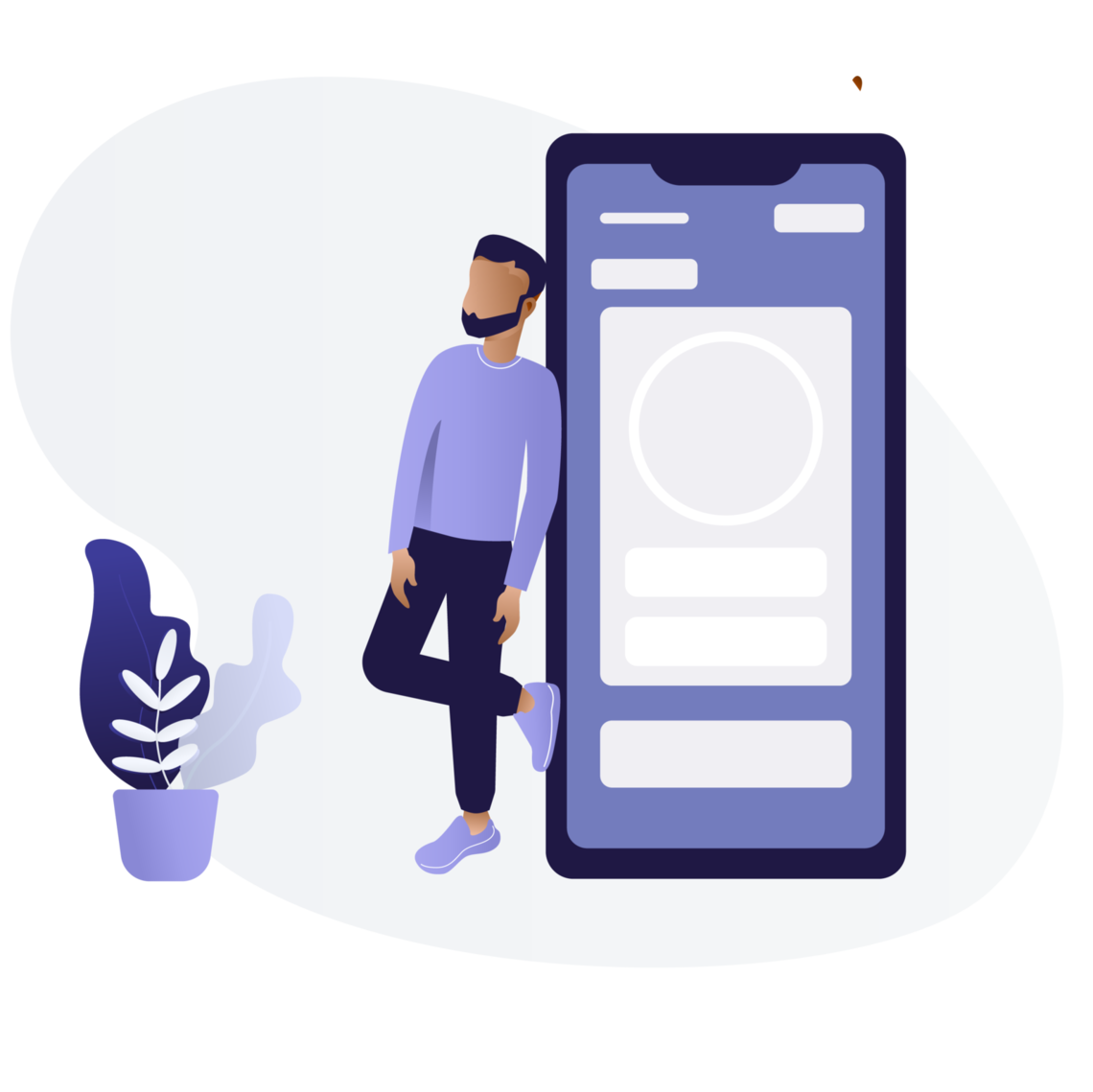 black man woman using mobile phone a