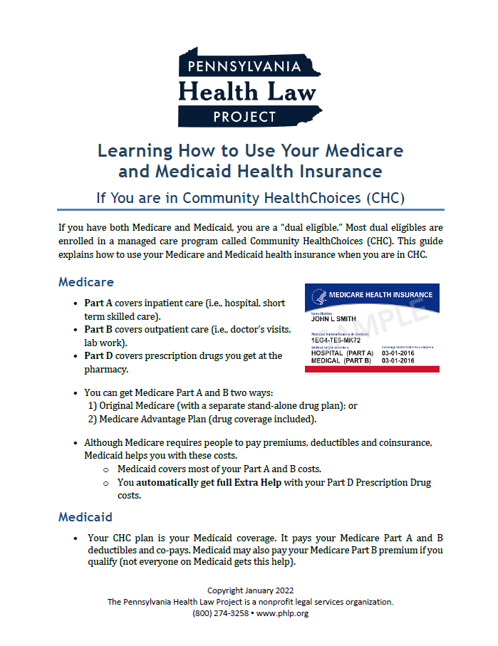 learning how to use your medicare and medicaid health insurance non chc version thumbnail
