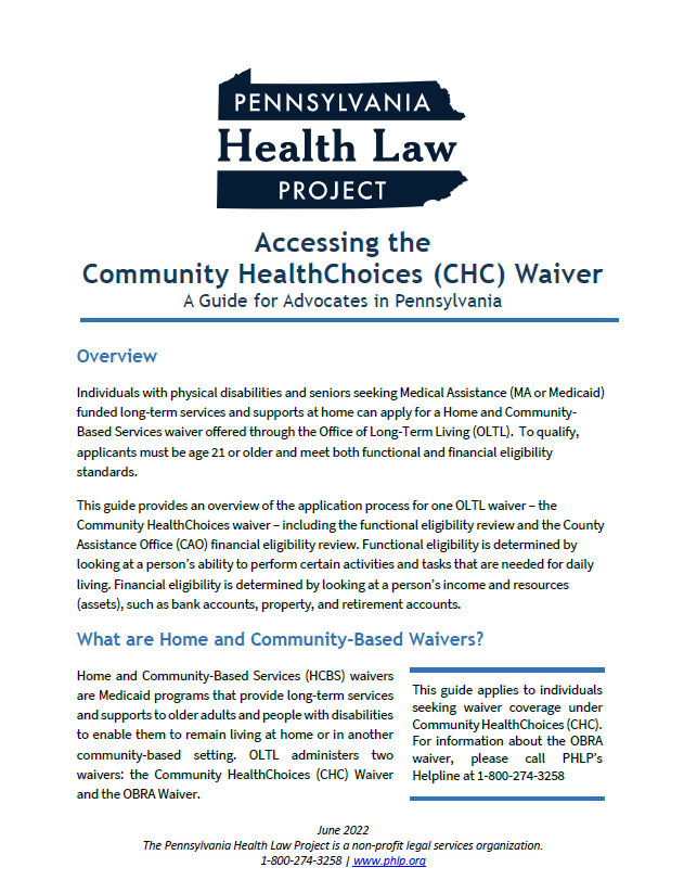 accessing the chc waiver guide for advocates thumbnail